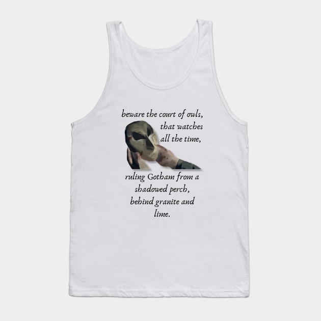 Beware the Court of Owls Tank Top by madelinerose67